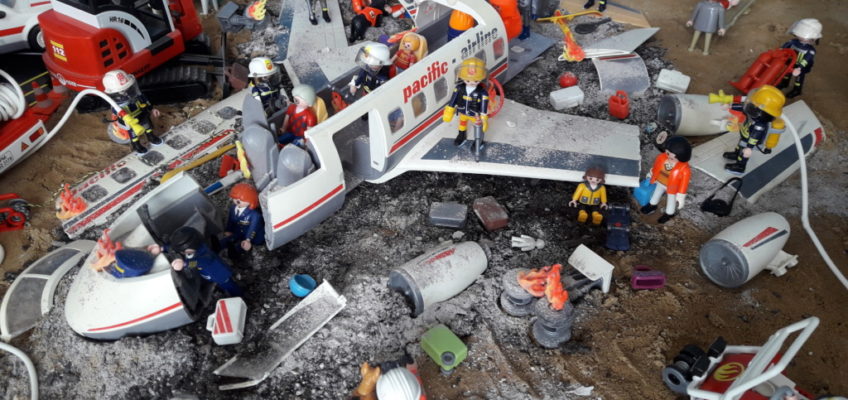 playmobil accidente aereo - hospital militar