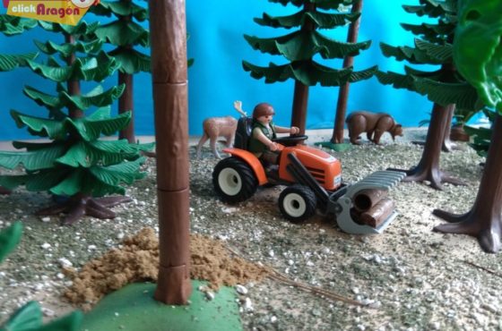 vida en un bosque playmobil